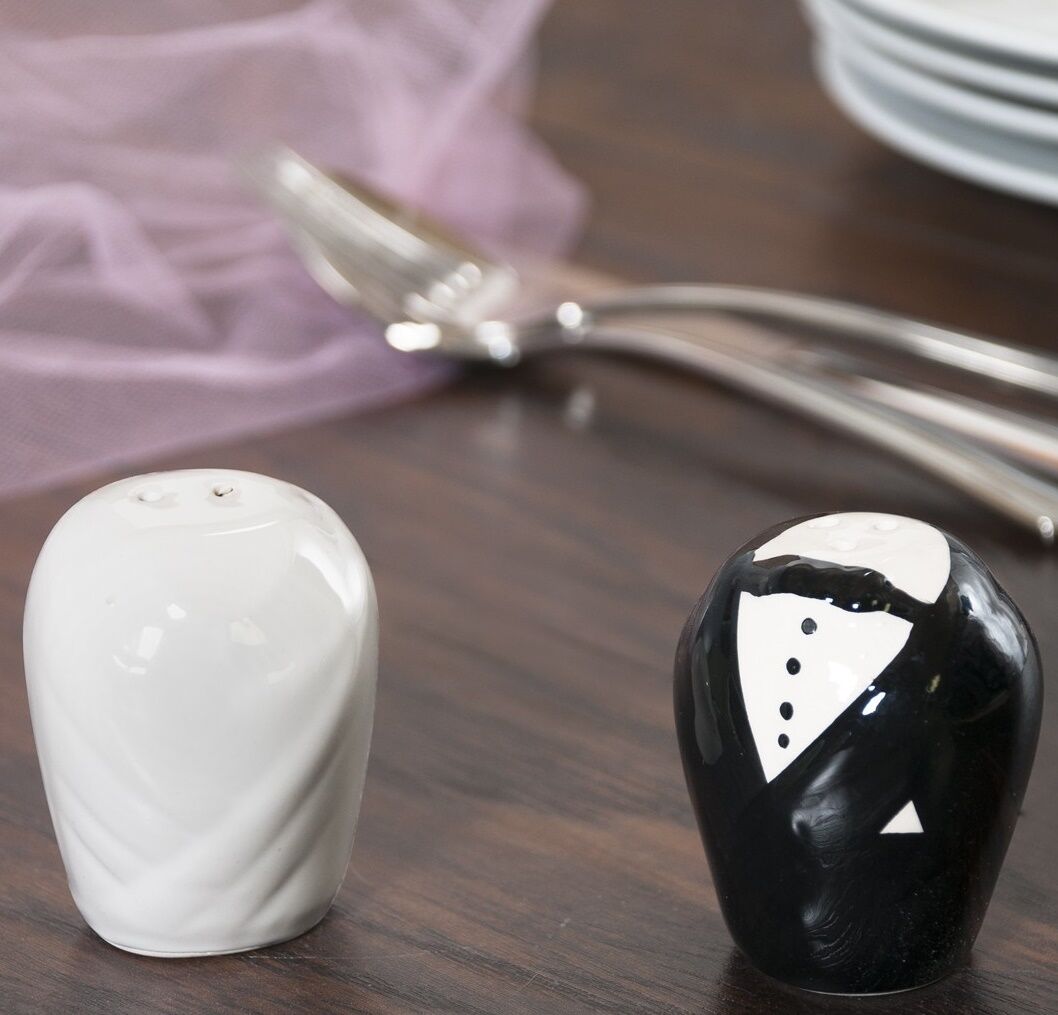 Keramik Salz+Pfefferstreuer Set Hochzeit Party Gast Geschenk