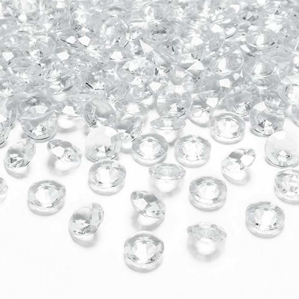 100 Dekosteine Diamant | Ø 12 mm