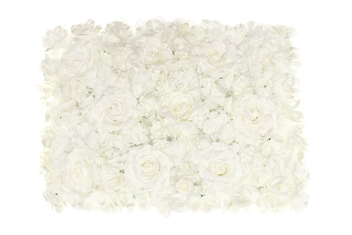 Blumen Wandplatte 40x60cm künstliche Blumen Rosen Hortensien Hochzeit Hintergrund Dekor