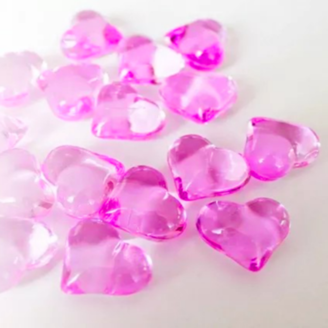 Dekosteine Herz pink