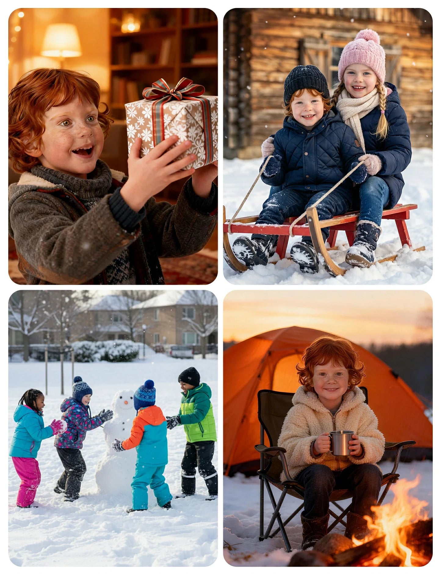 Doppelseitige Mütze für Kinder Weich Elastisch Winddicht 48-54cm