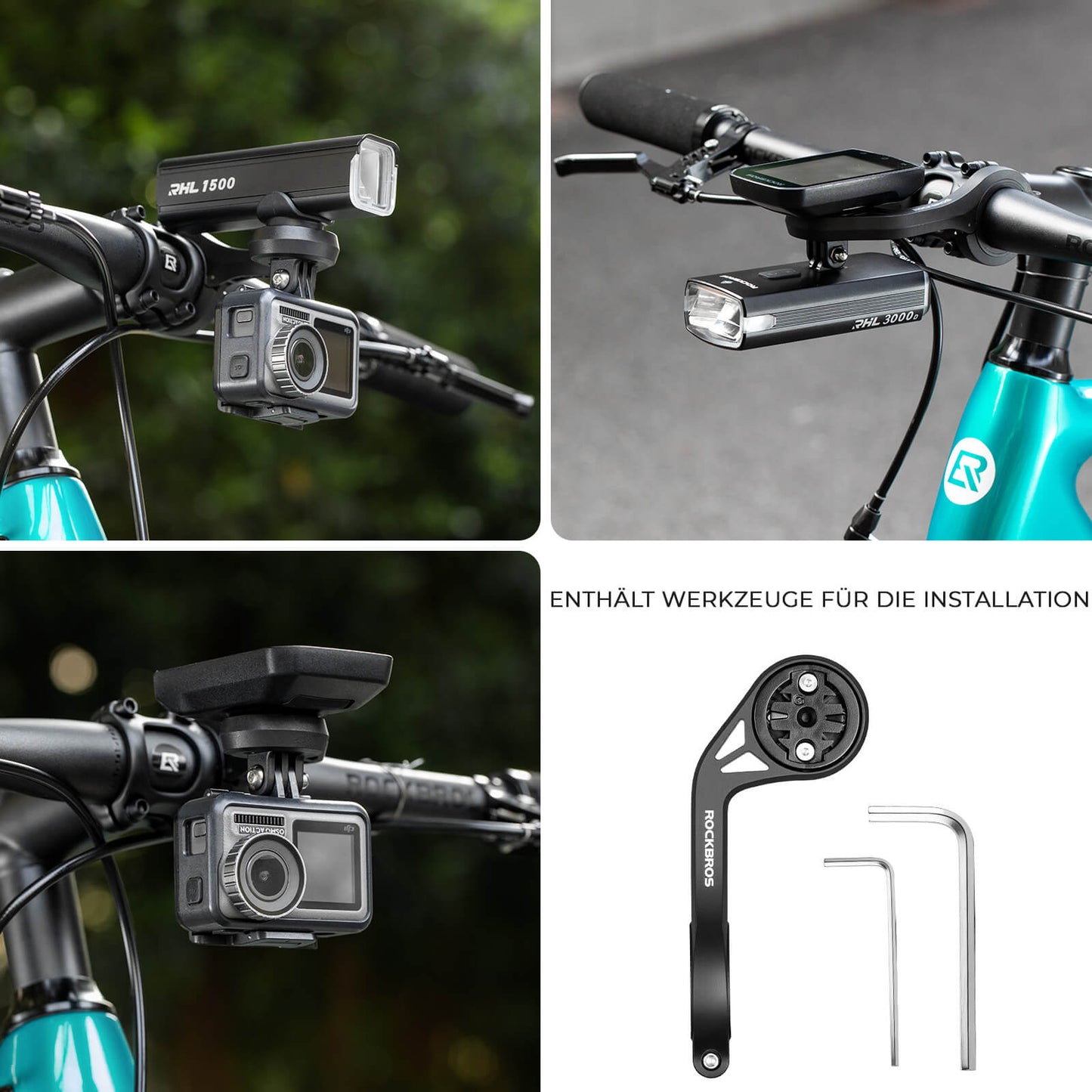 Fahrradcomputer Halterung Kompatibel für Fahrradlenker 31.8mm Kompatibel für Garmin, Wahoo, Bryton