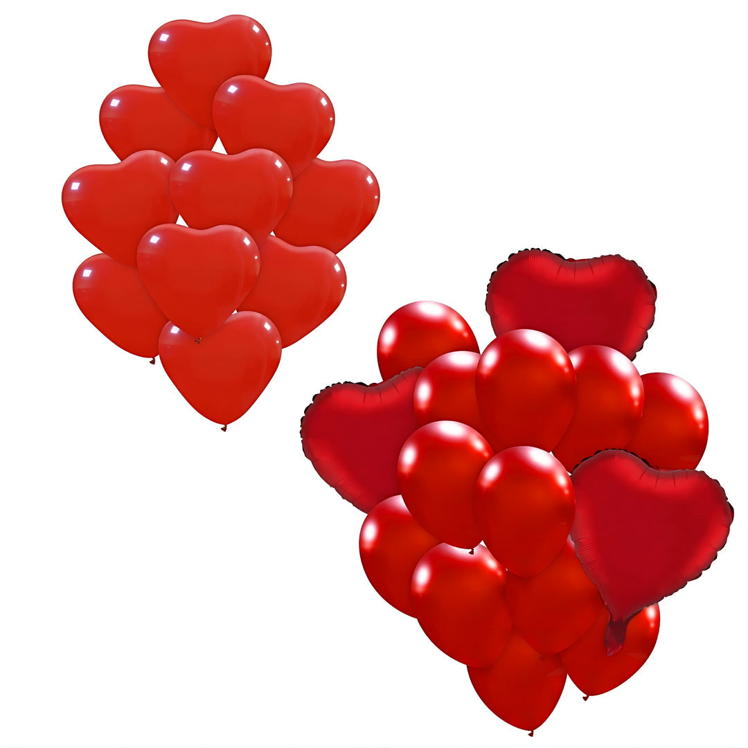 Herzluftballons Valentinstag Deko Luftballon Set Rot Hochzeit Herzballons Helium