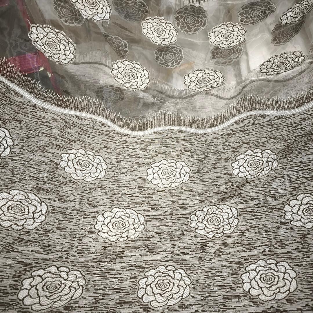 Gardinenstoff Jacquard/Organza Meterware | Breite 280 cm