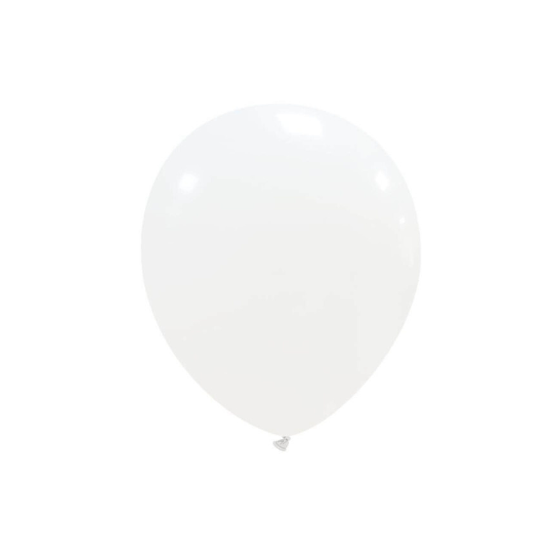 Luftballons Naturlatex | Ø ca. 13 cm - Pastell – Weiß