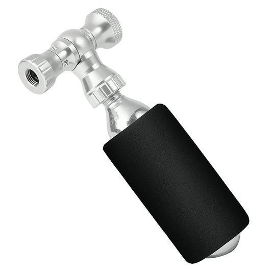 Mini Fahrradpumpe mit CO₂-Adapter - Tragbar, Presta & Schrader Kompatibel, bis 80 PSI