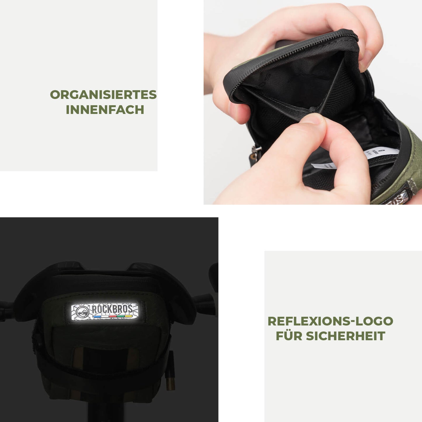 ROAD TO SKY Nachhaltige Fahrrad-Satteltasche aus recycelten Reifen 0,4L