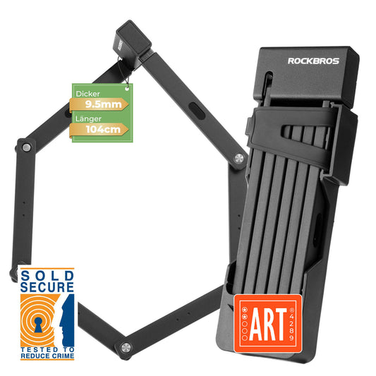 ROCKBROS Faltschloss Fahrradschloss 104 cm Faltbares