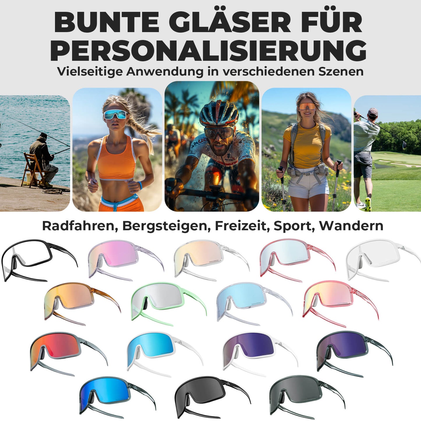 Fahrradbrille Polarisiert Sonnenbrille UV400-Schutz – SHOWDOW Serie