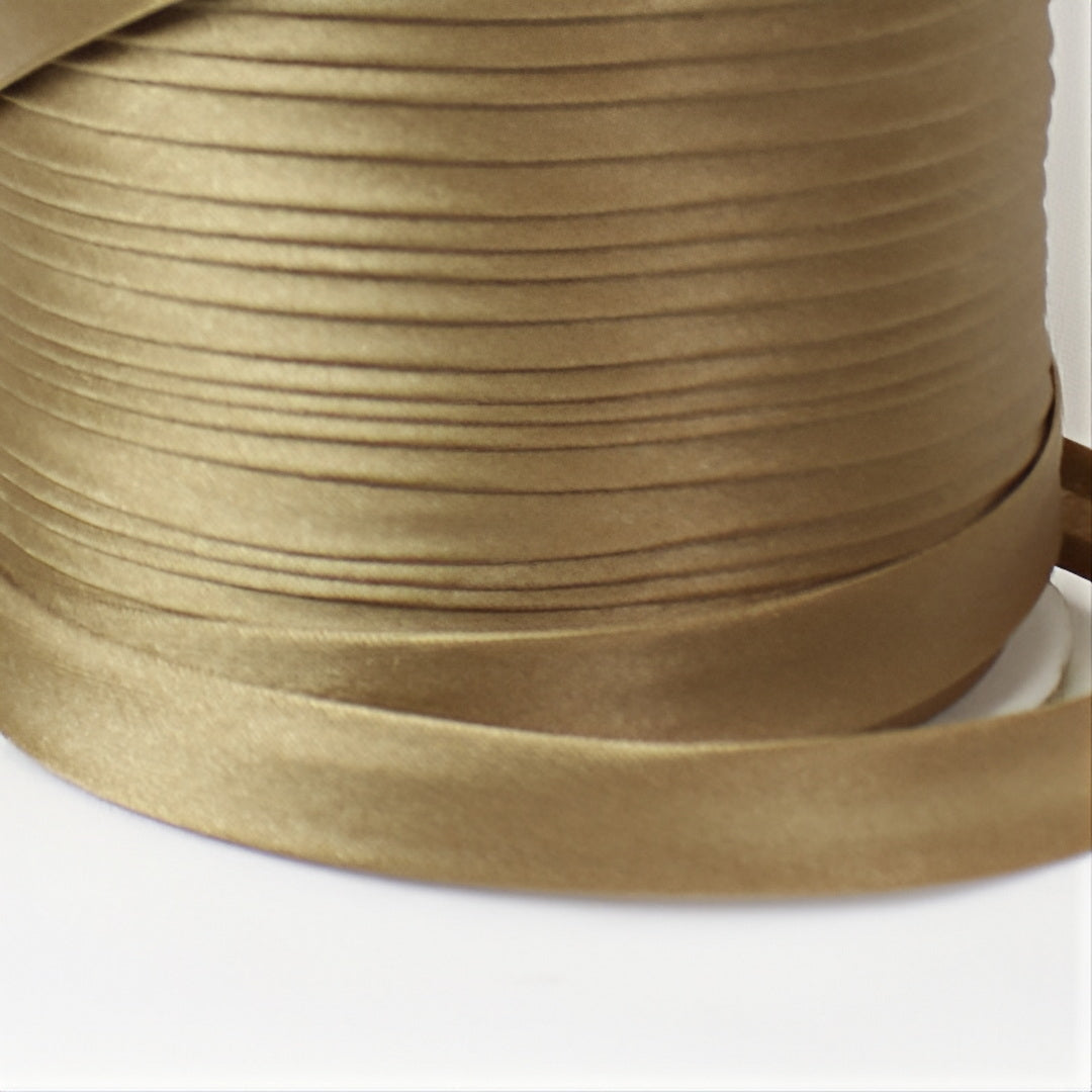 Satin Schrägband | Breite 15 mm - gefalzt