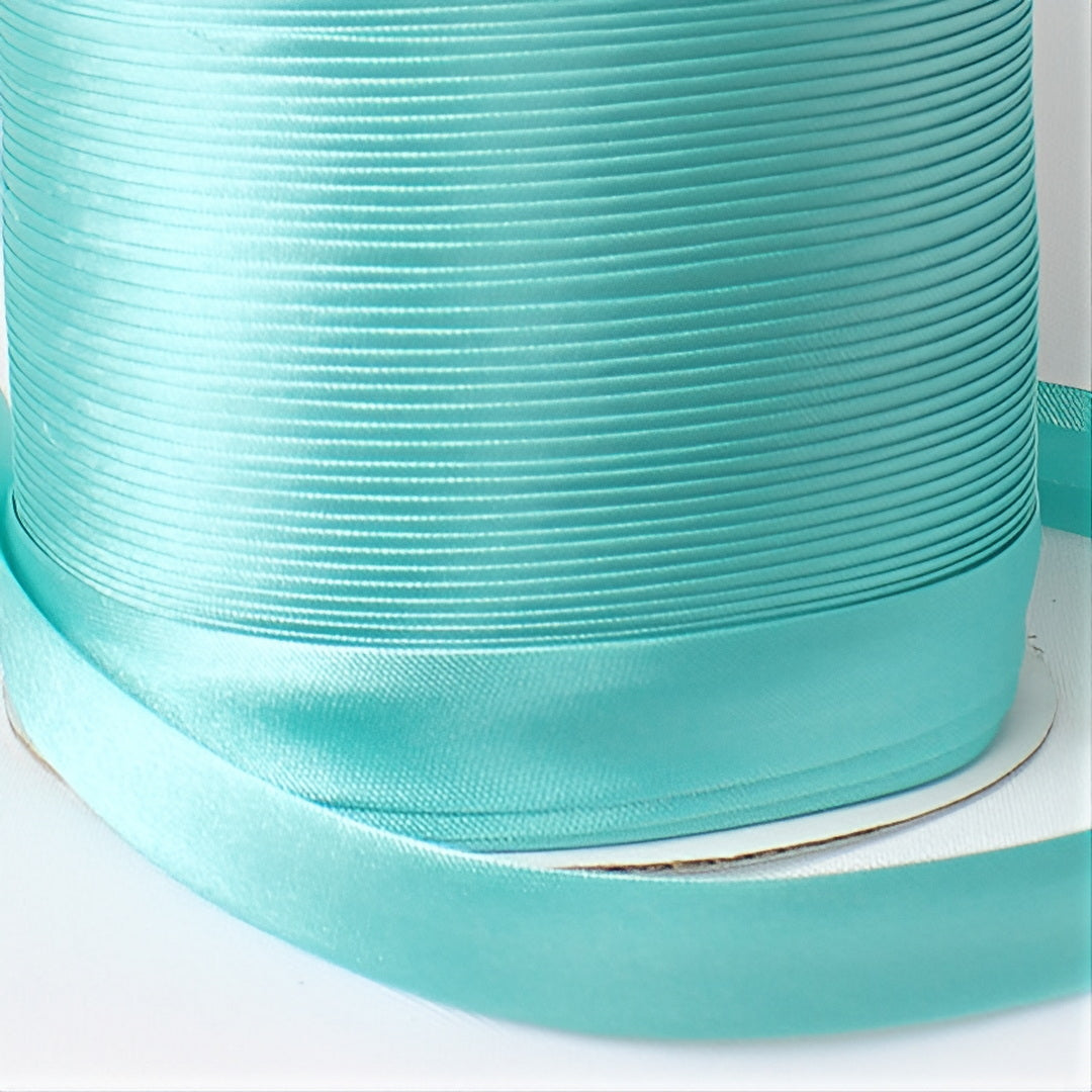 Satin Schrägband | Breite 15 mm - gefalzt