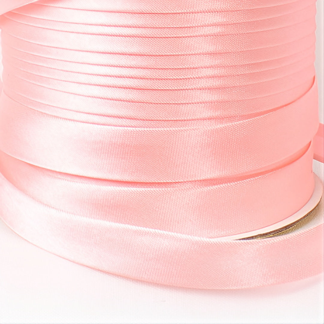 Satin Schrägband | Breite 15 mm - gefalzt