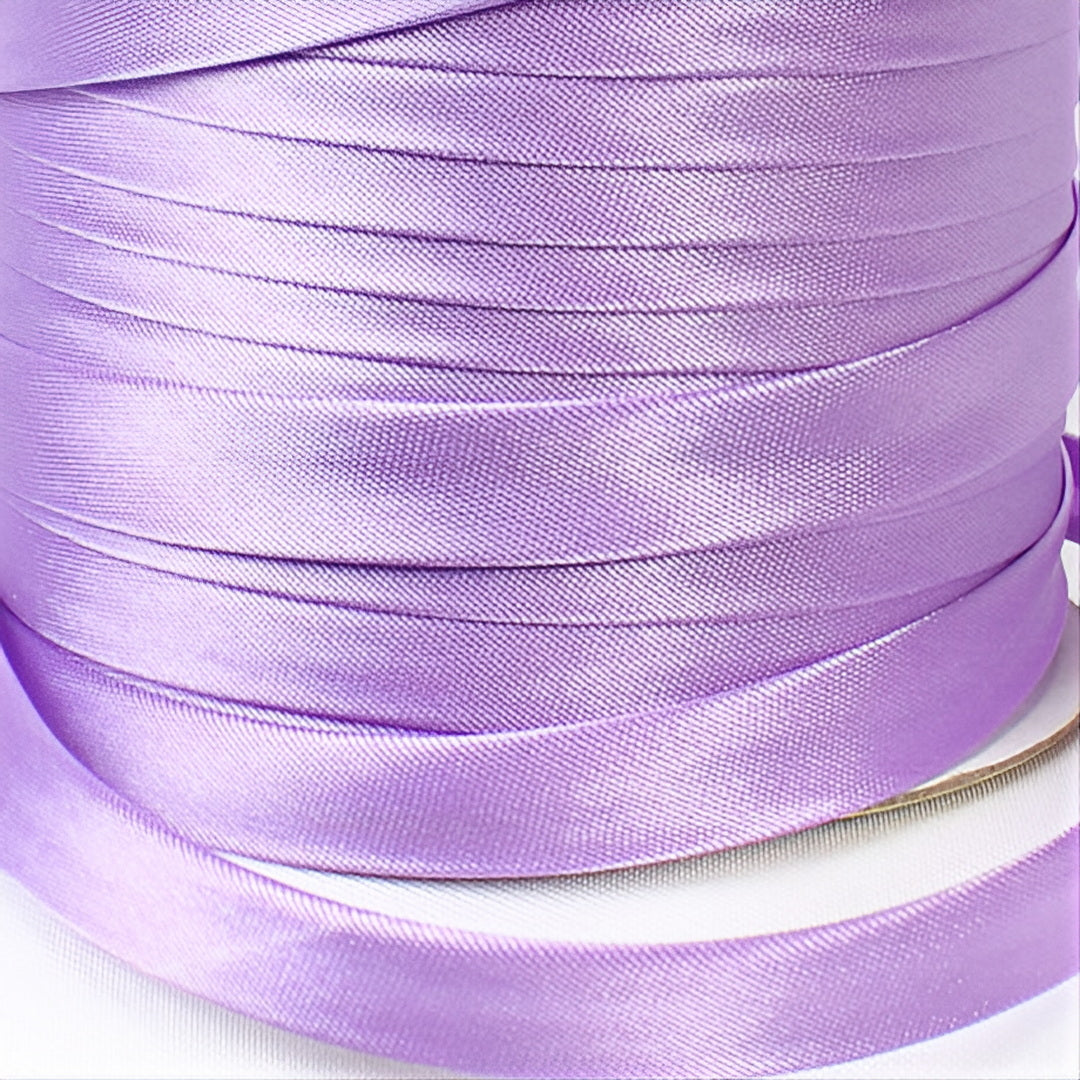 Satin Schrägband | Breite 15 mm - gefalzt