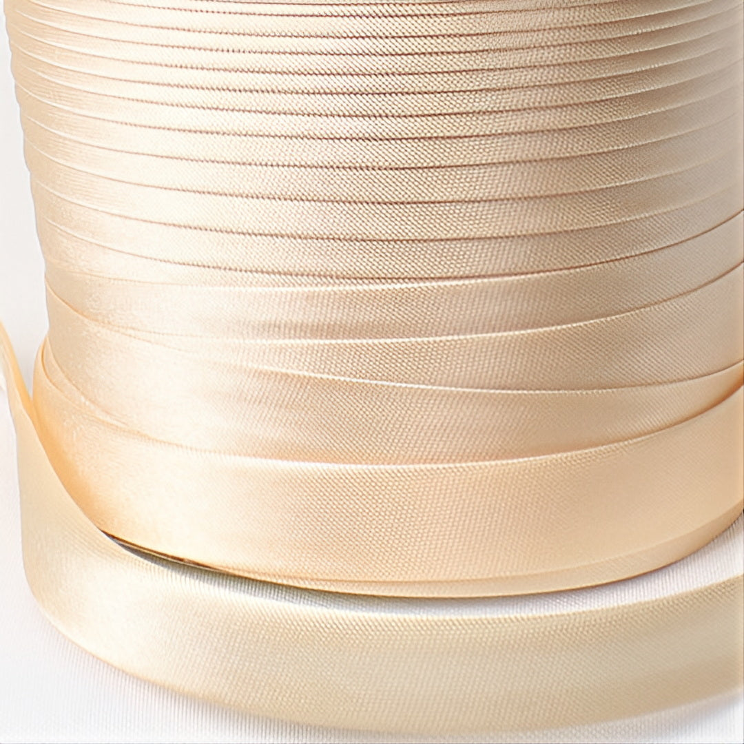 Satin Schrägband | Breite 15 mm - gefalzt