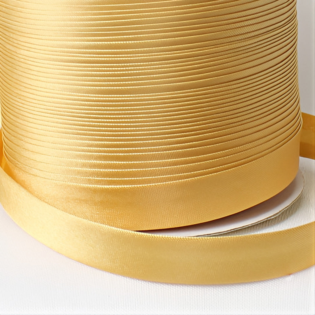 Satin Schrägband | Breite 15 mm - gefalzt