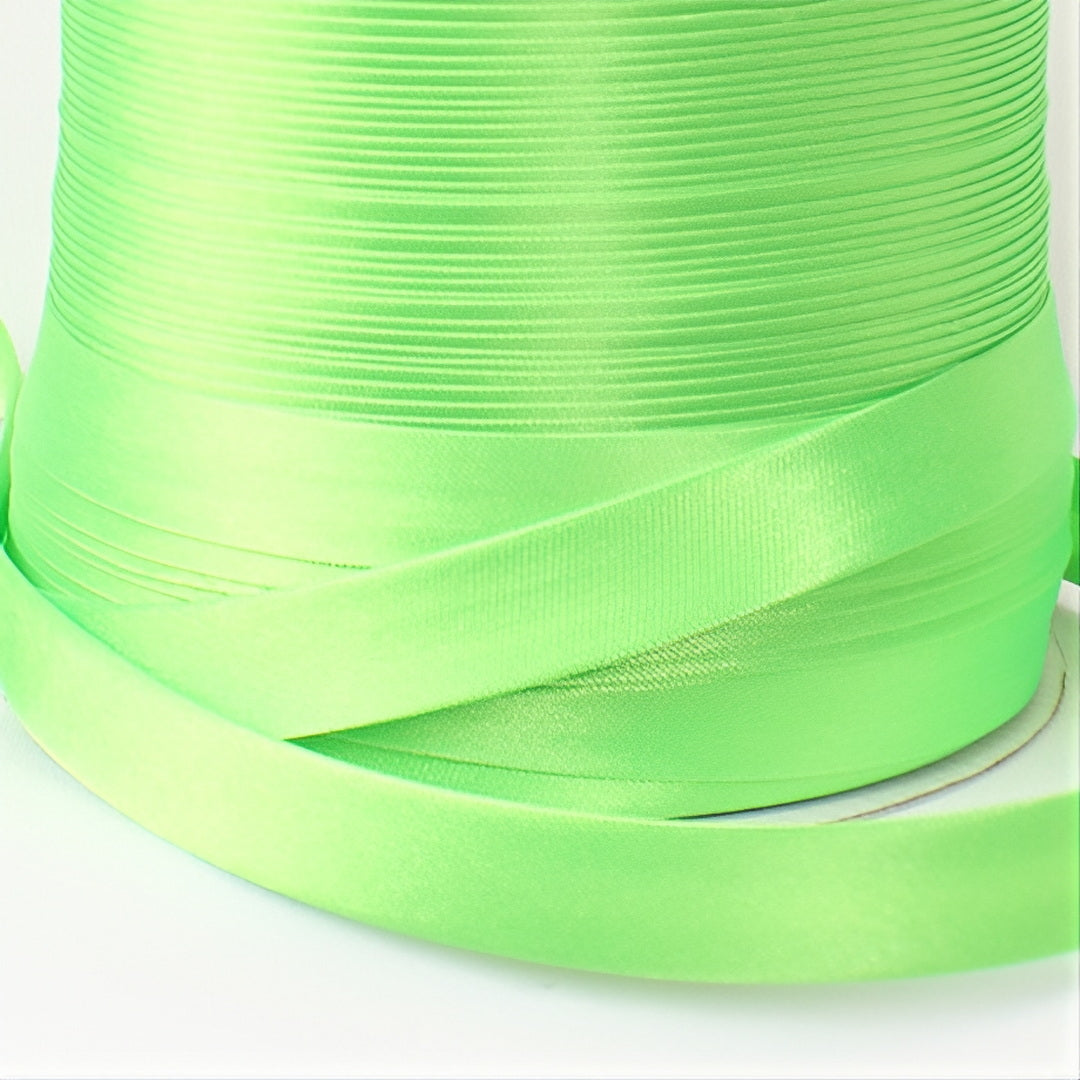 Satin Schrägband | Breite 15 mm - gefalzt