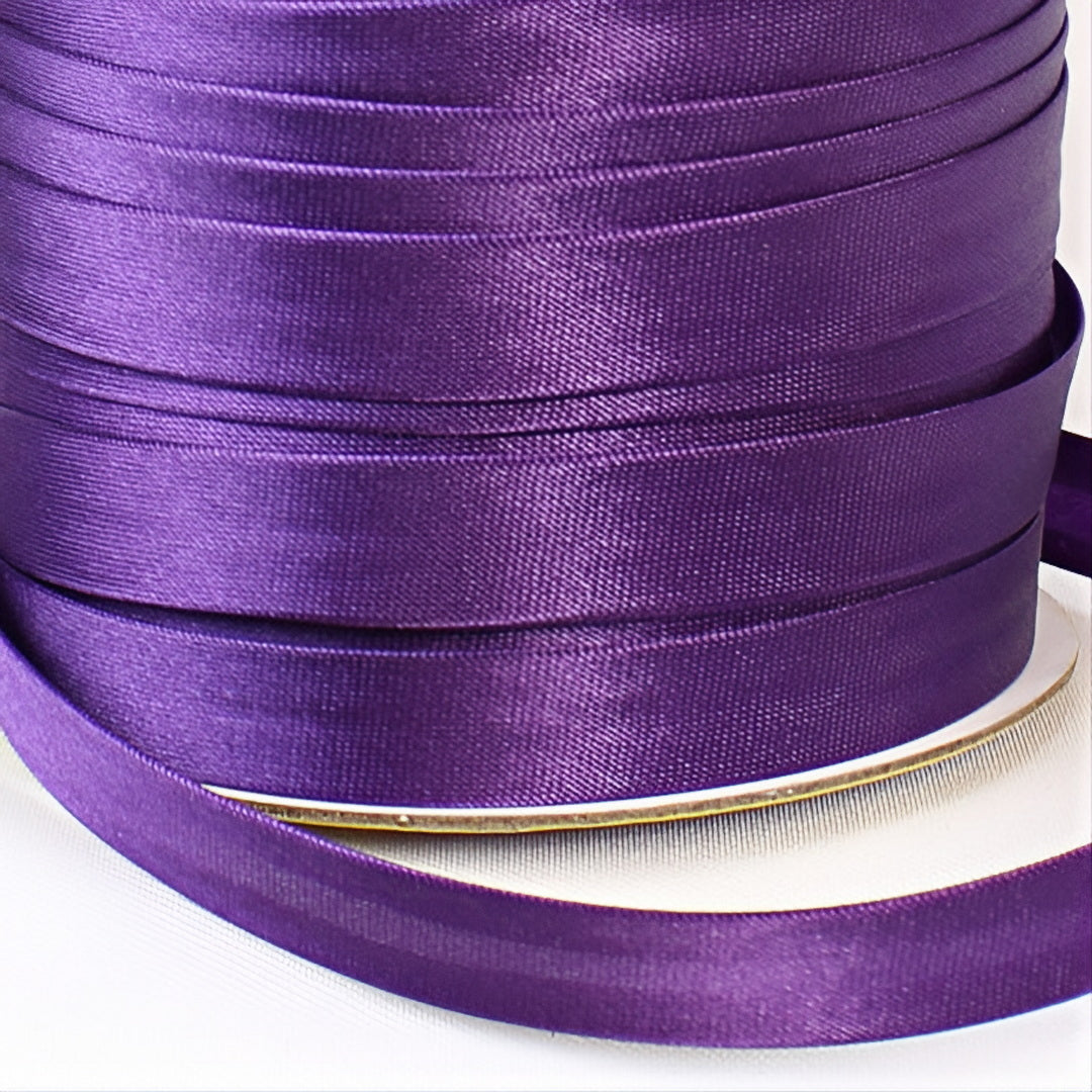 Satin Schrägband | Breite 15 mm - gefalzt