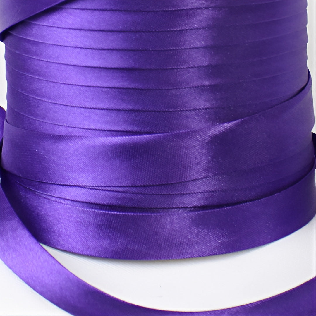Satin Schrägband | Breite 15 mm - gefalzt