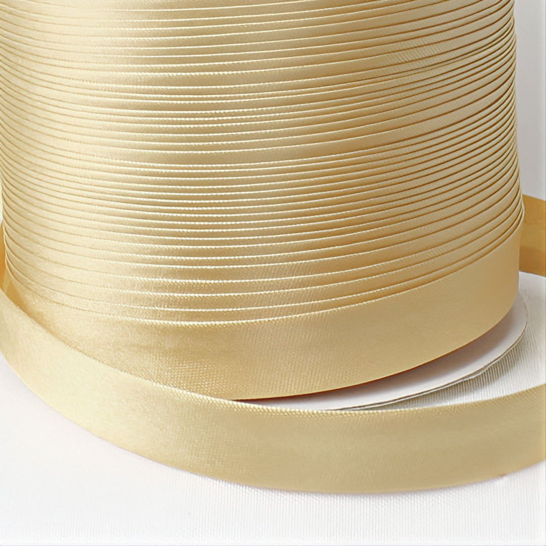 Satin Schrägband | Breite 15 mm - gefalzt