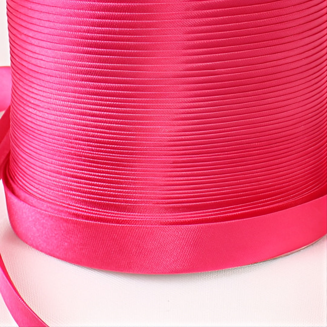 Satin Schrägband | Breite 15 mm - gefalzt