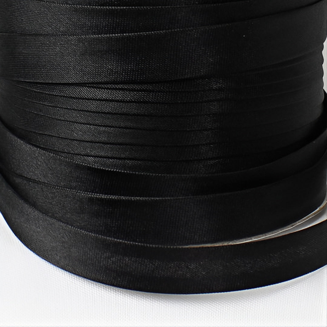 Satin Schrägband | Breite 15 mm - gefalzt