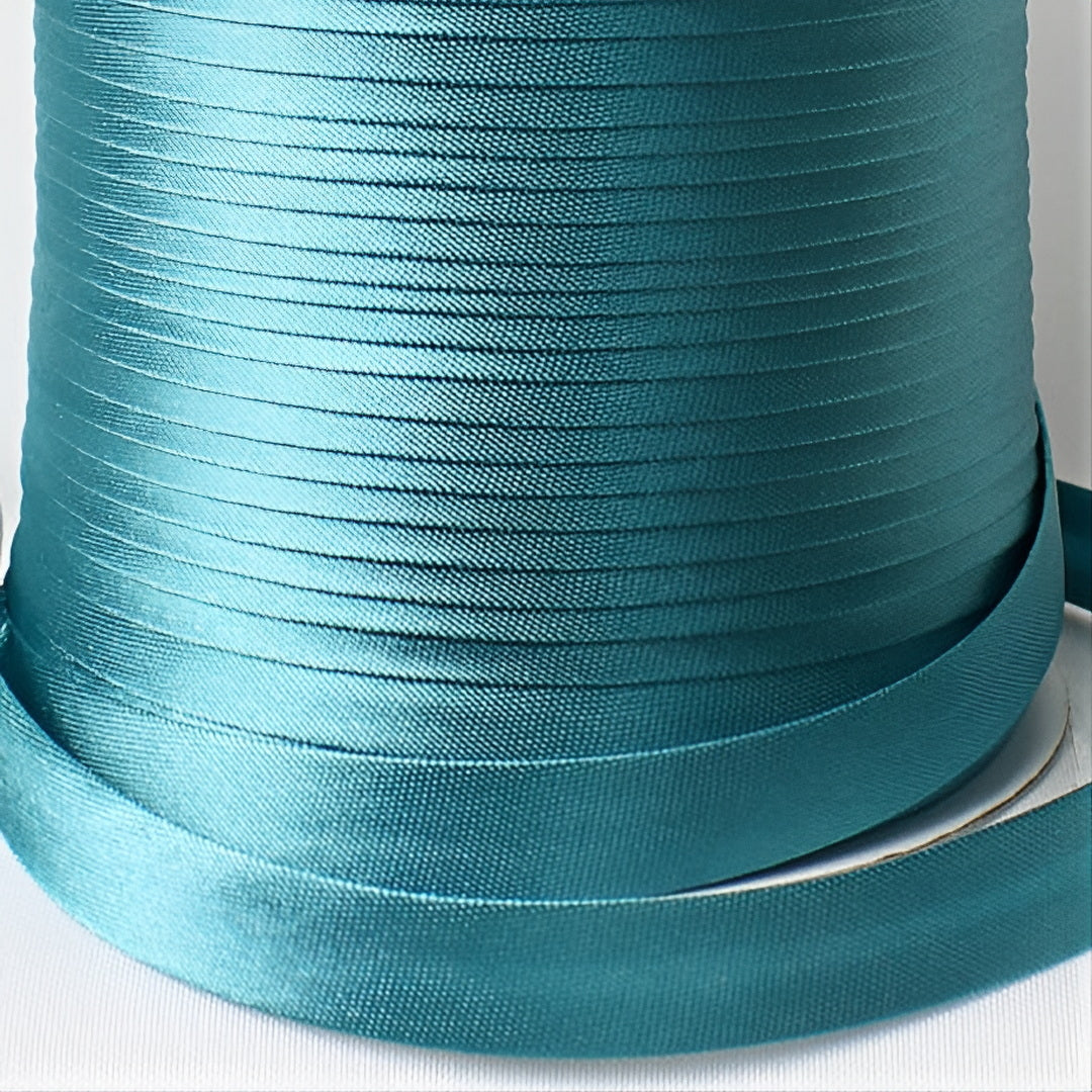 Satin Schrägband | Breite 15 mm - gefalzt