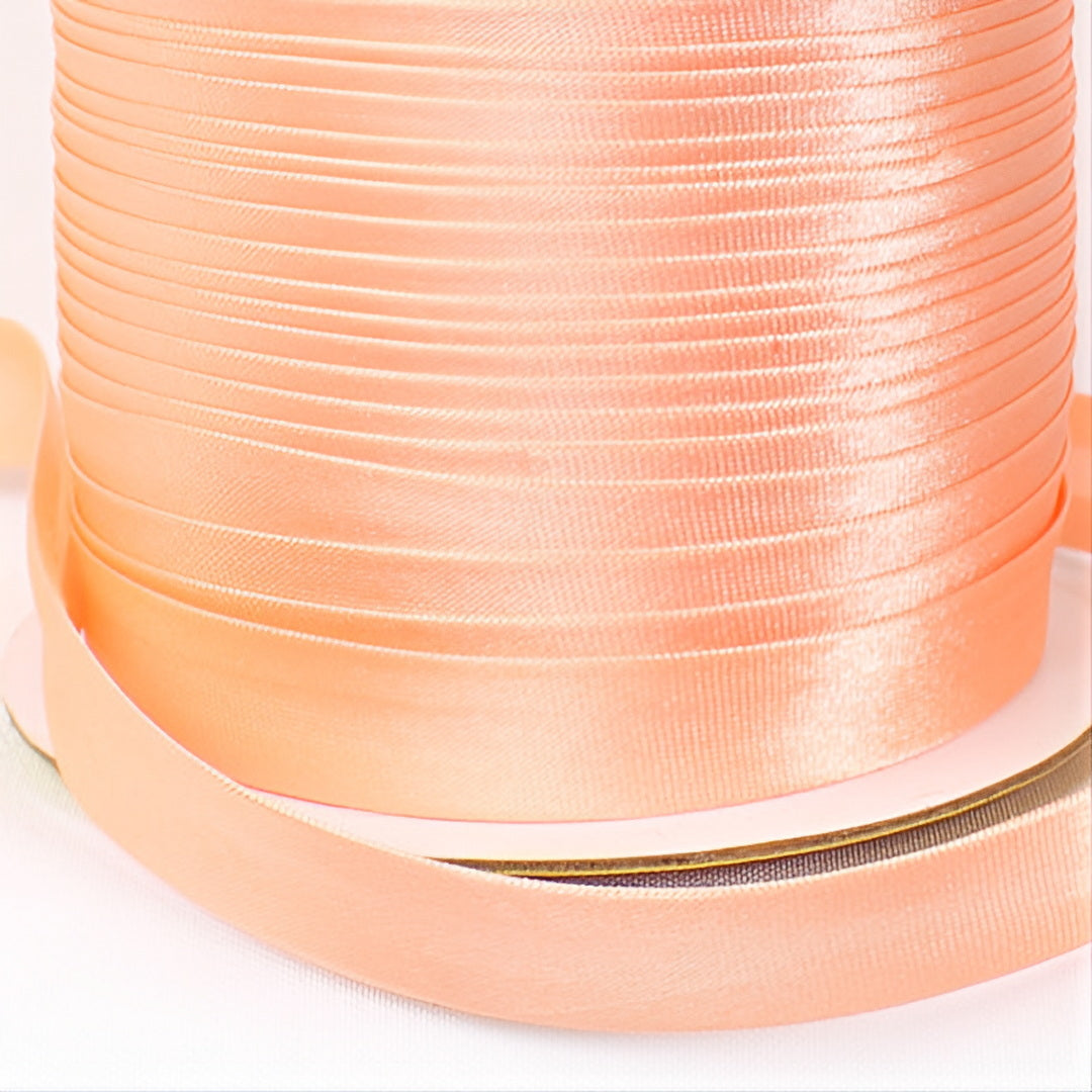 Satin Schrägband | Breite 15 mm - gefalzt