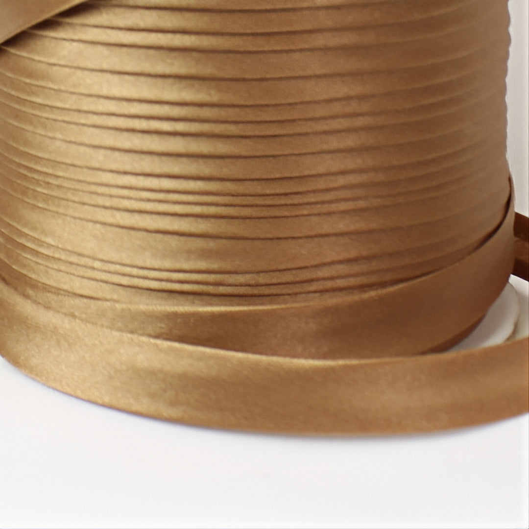 Satin Schrägband | Breite 15 mm - gefalzt