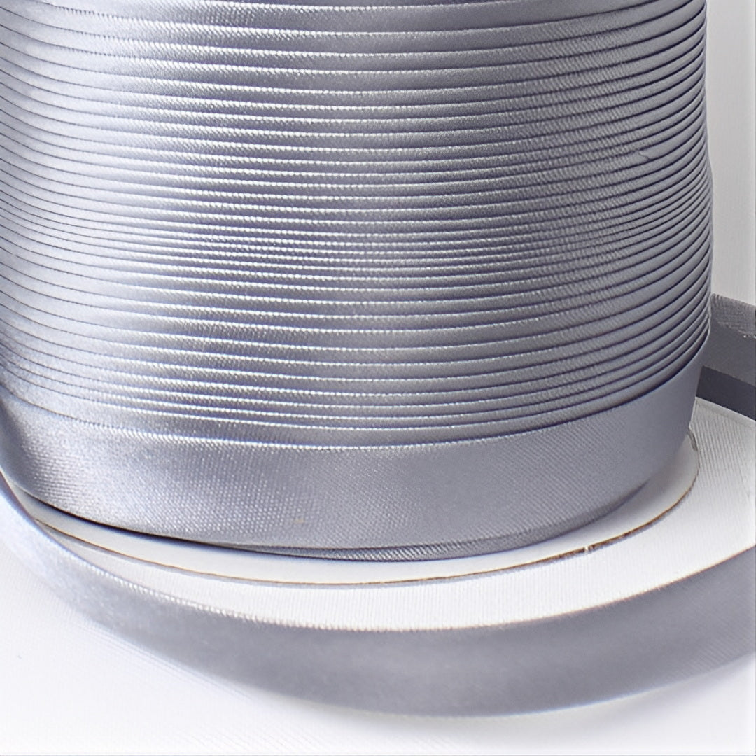 Satin Schrägband | Breite 15 mm - gefalzt
