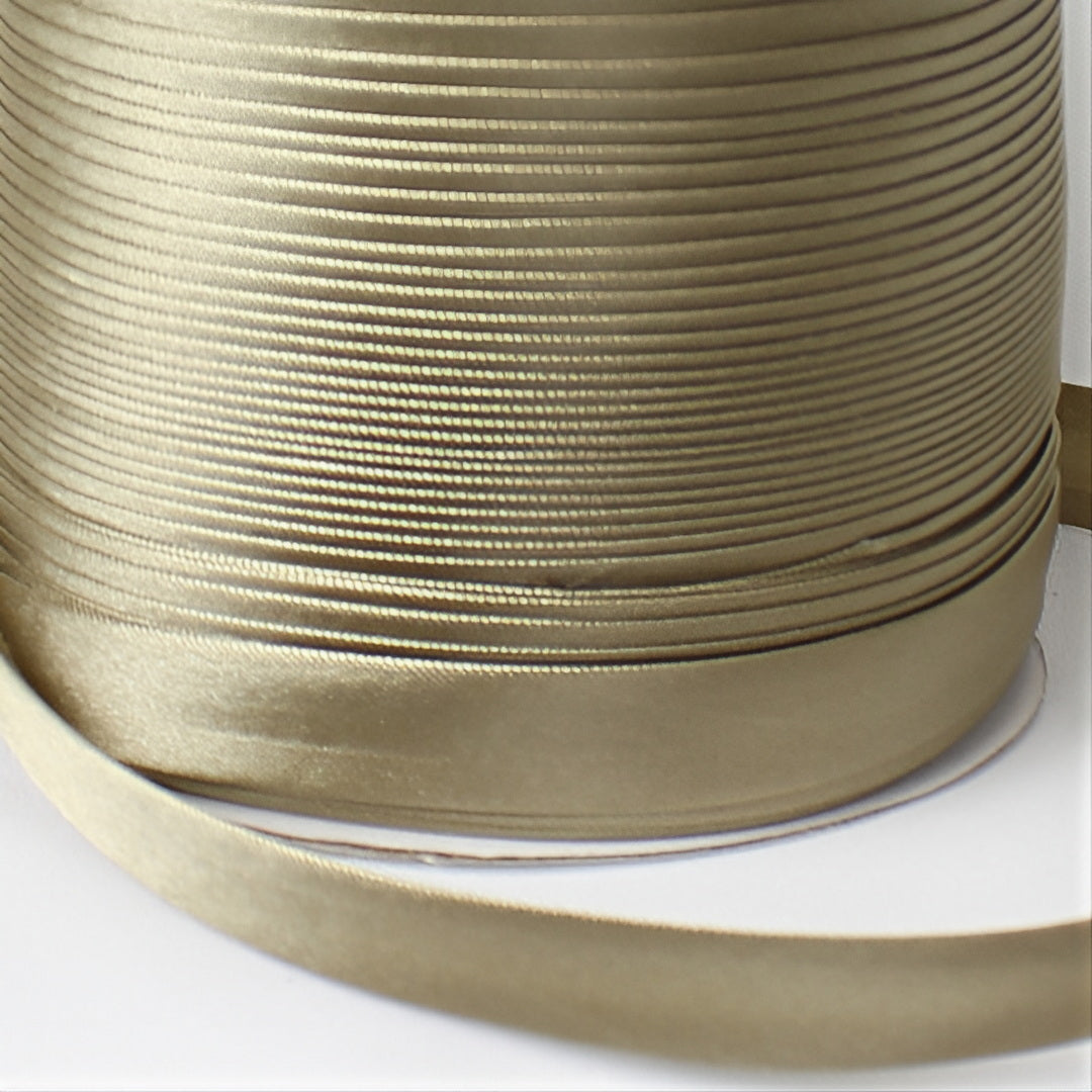 Satin Schrägband | Breite 15 mm - gefalzt
