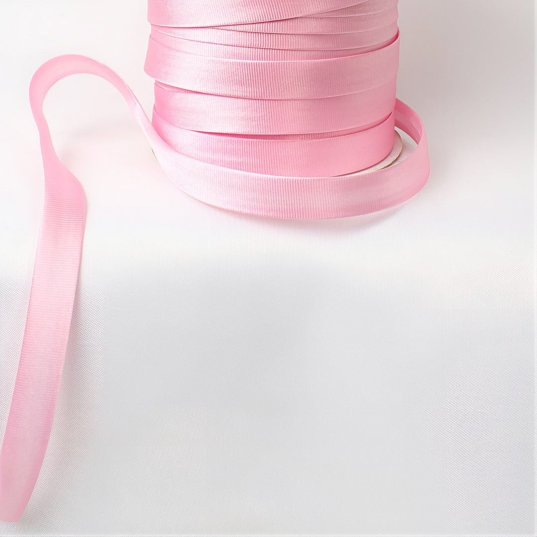 Satin Schrägband | Breite 15 mm - gefalzt