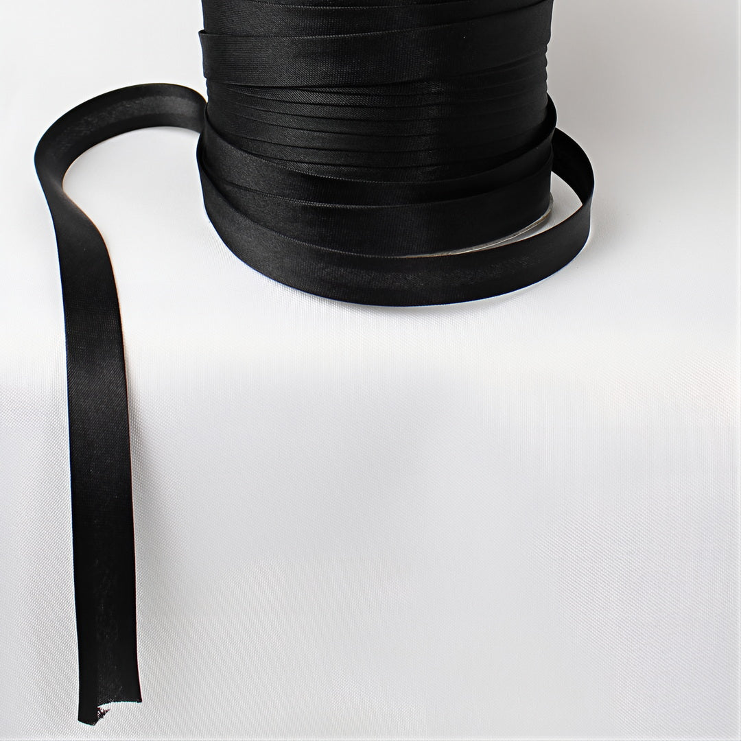 Satin Schrägband | Breite 15 mm - gefalzt