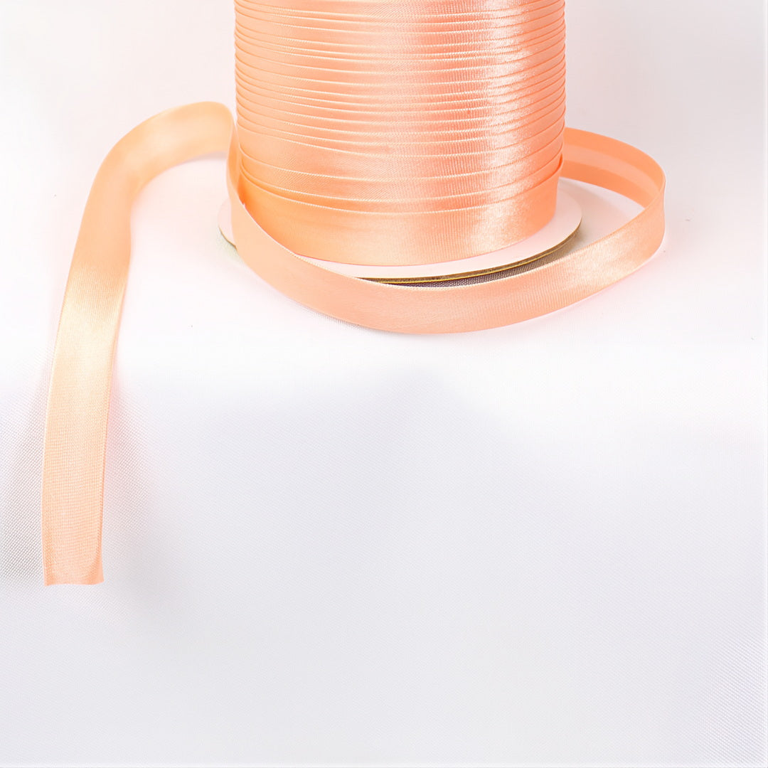 Satin Schrägband | Breite 15 mm - gefalzt