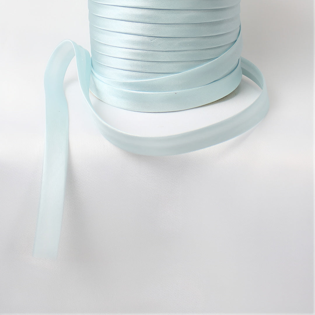 Satin Schrägband | Breite 15 mm - gefalzt