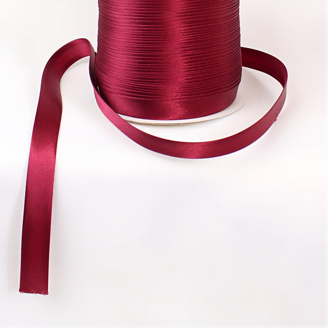 Satin Schrägband | Breite 15 mm - gefalzt