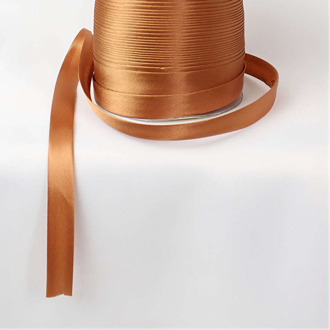 Satin Schrägband | Breite 15 mm - gefalzt
