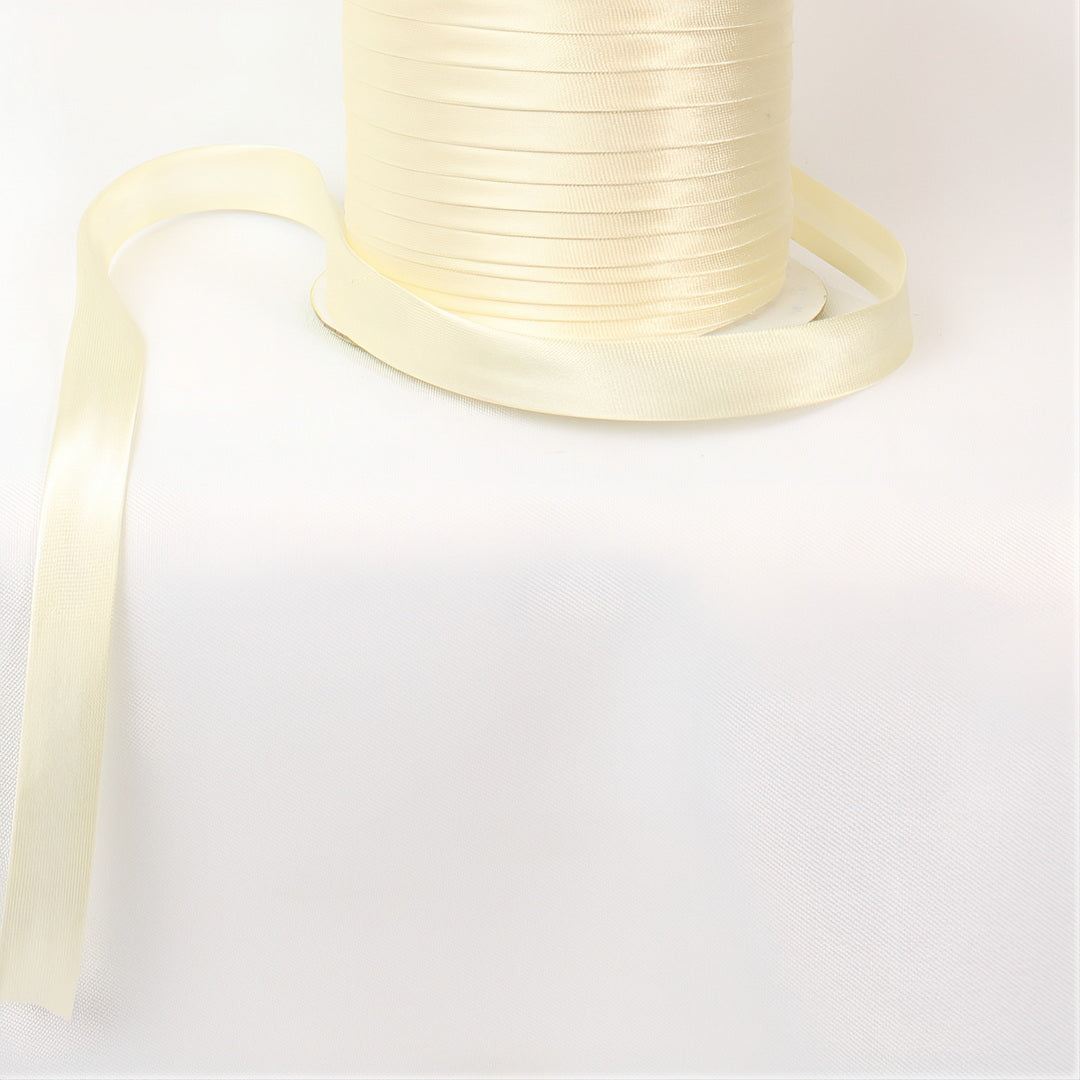 Satin Schrägband | Breite 15 mm - gefalzt
