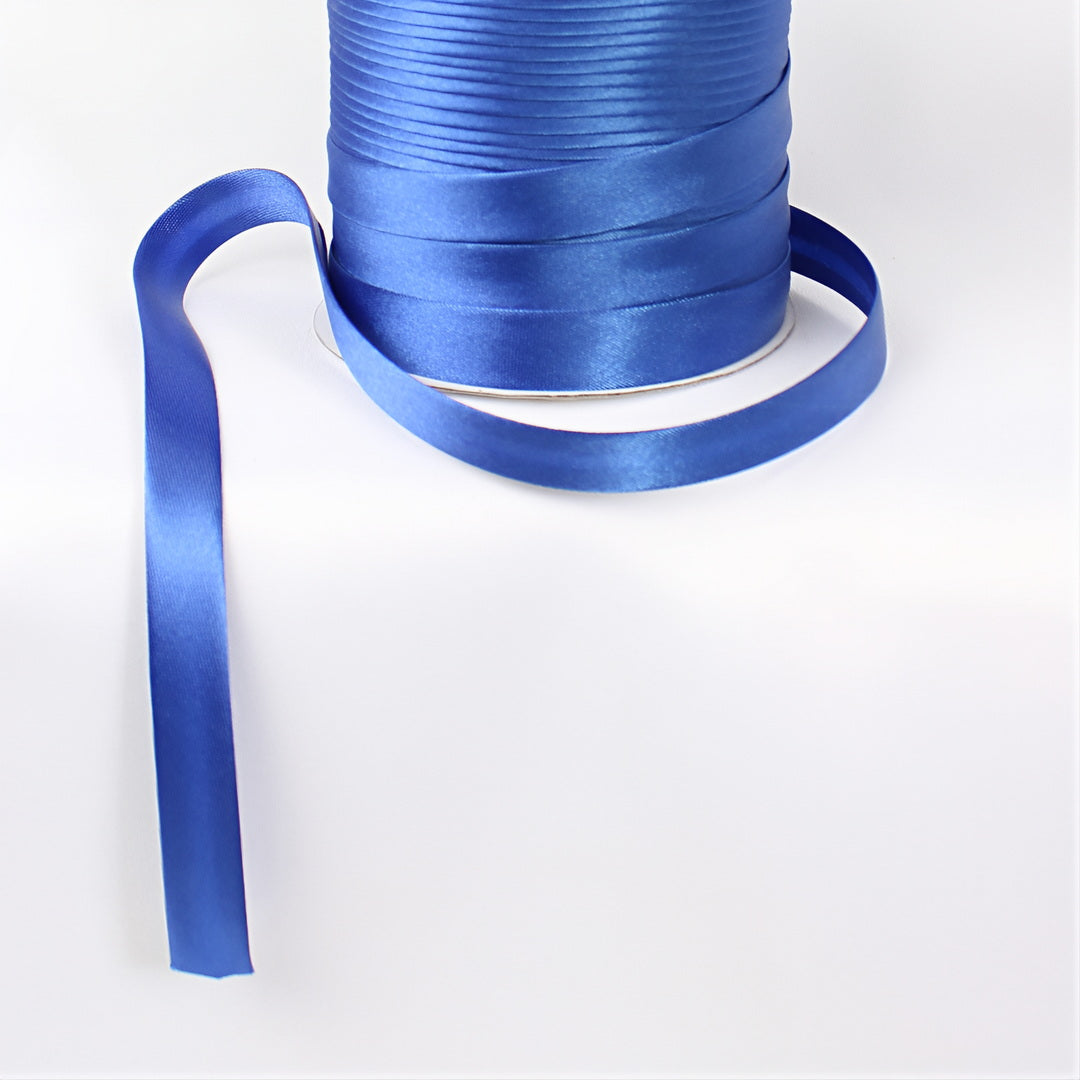 Satin Schrägband | Breite 15 mm - gefalzt