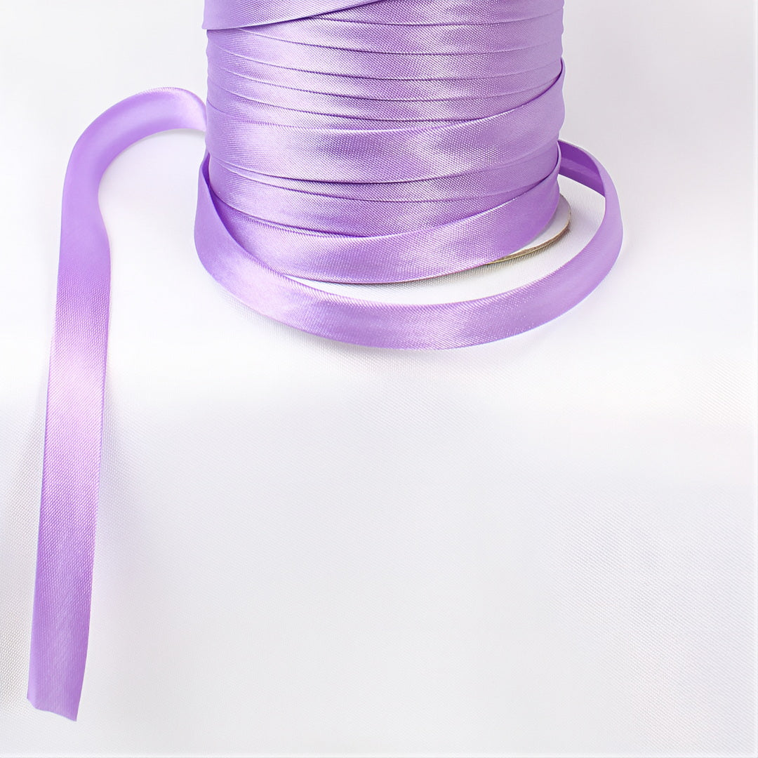 Satin Schrägband | Breite 15 mm - gefalzt