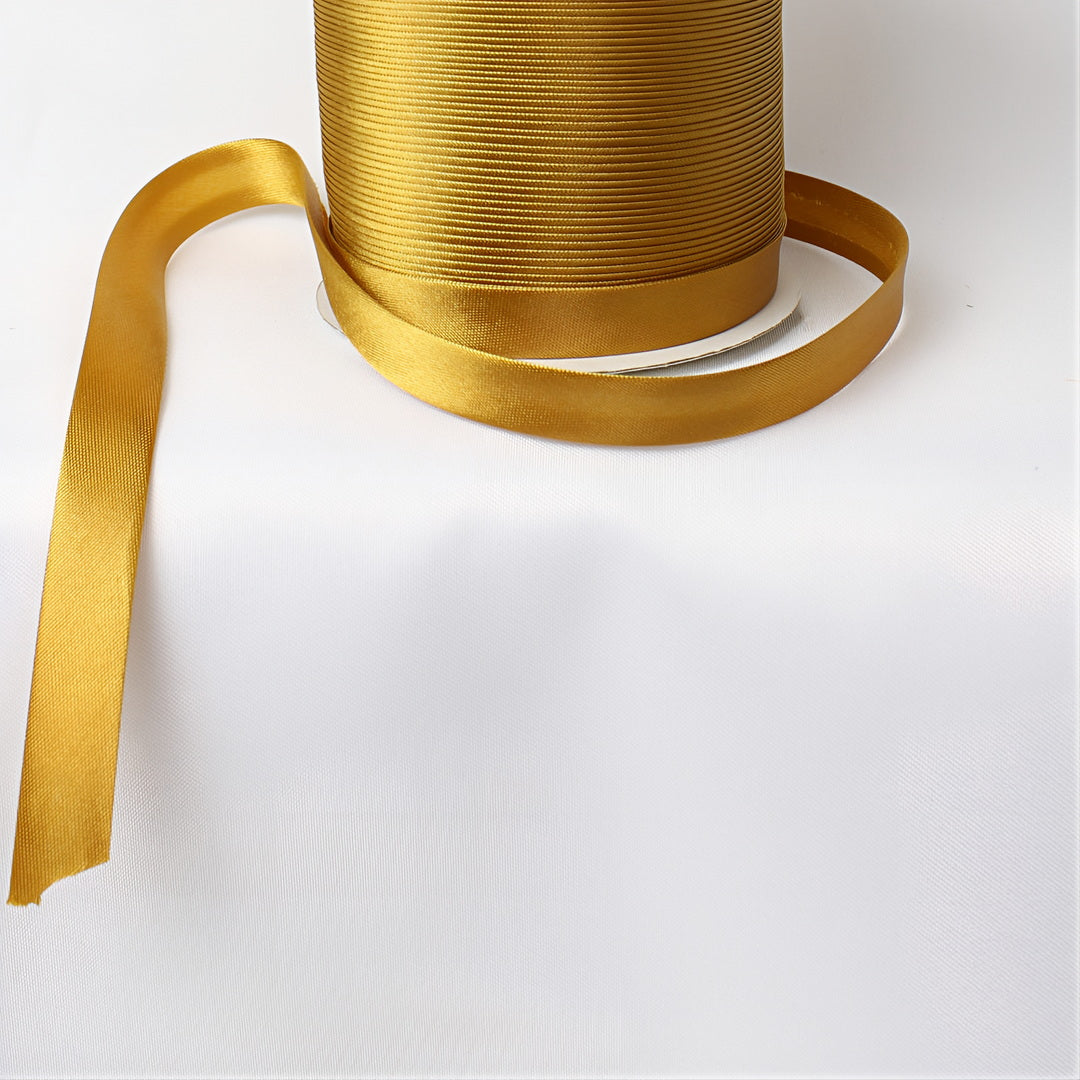 Satin Schrägband | Breite 15 mm - gefalzt