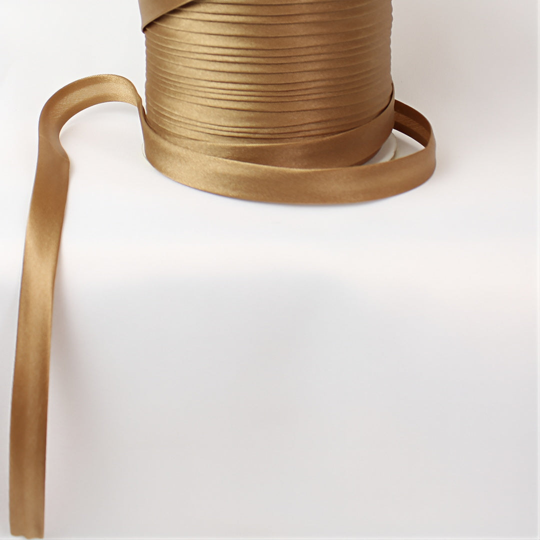 Satin Schrägband | Breite 15 mm - gefalzt