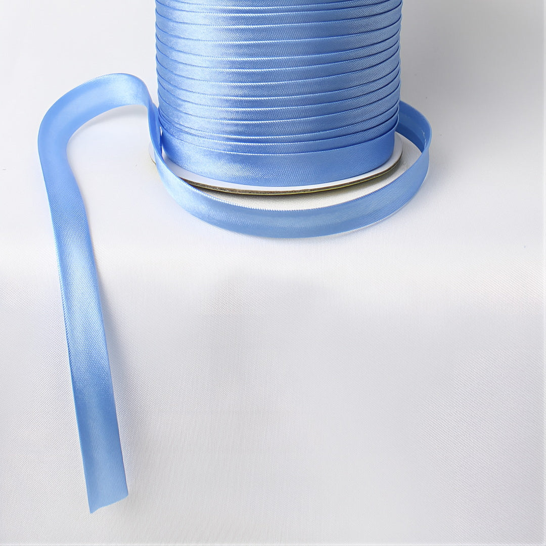 Satin Schrägband | Breite 15 mm - gefalzt