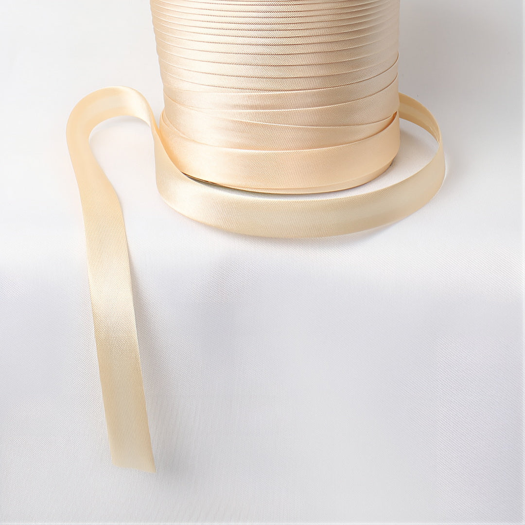 Satin Schrägband | Breite 15 mm - gefalzt