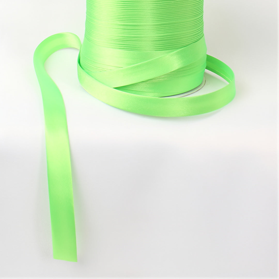 Satin Schrägband | Breite 15 mm - gefalzt