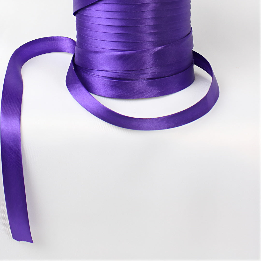 Satin Schrägband | Breite 15 mm - gefalzt