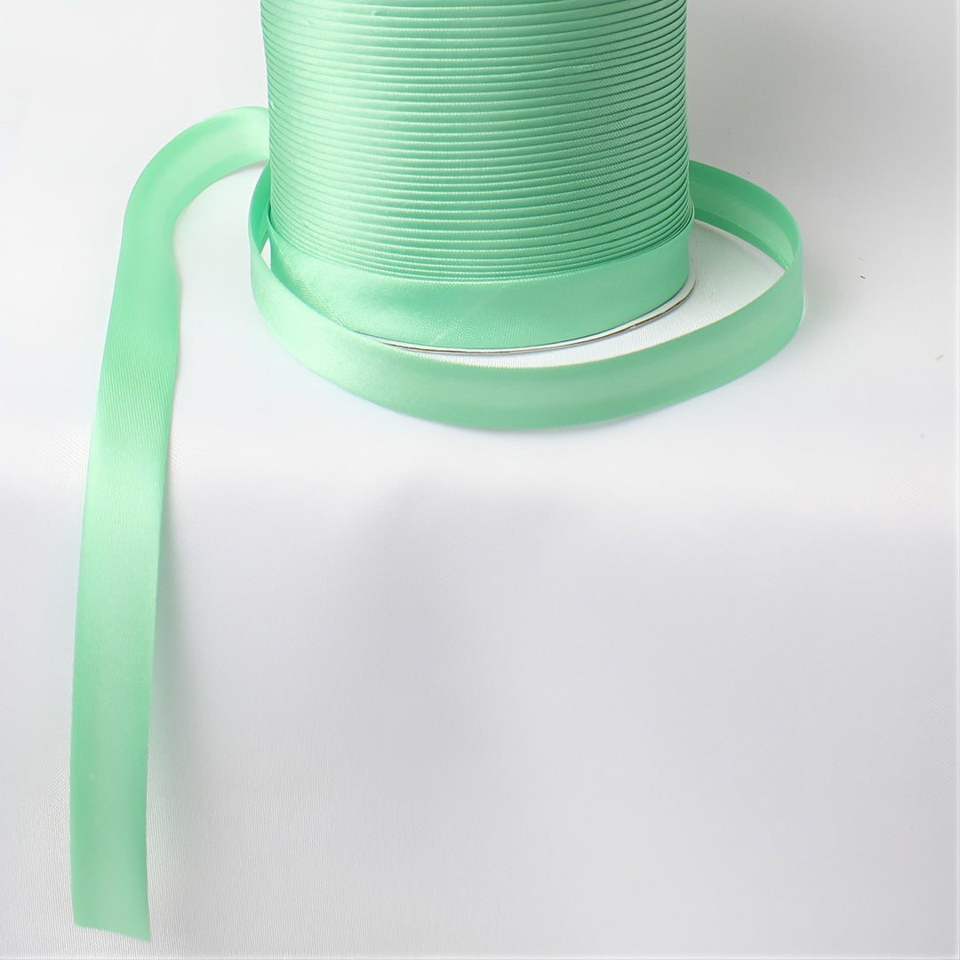 Satin Schrägband | Breite 15 mm - gefalzt