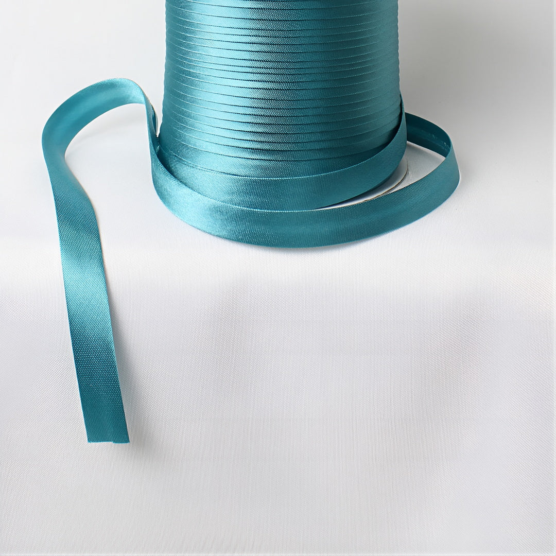 Satin Schrägband | Breite 15 mm - gefalzt
