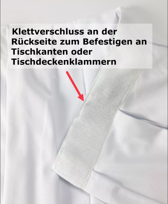 Tischrock Kellerfalte | ca. 73 cm x 90/480 cm