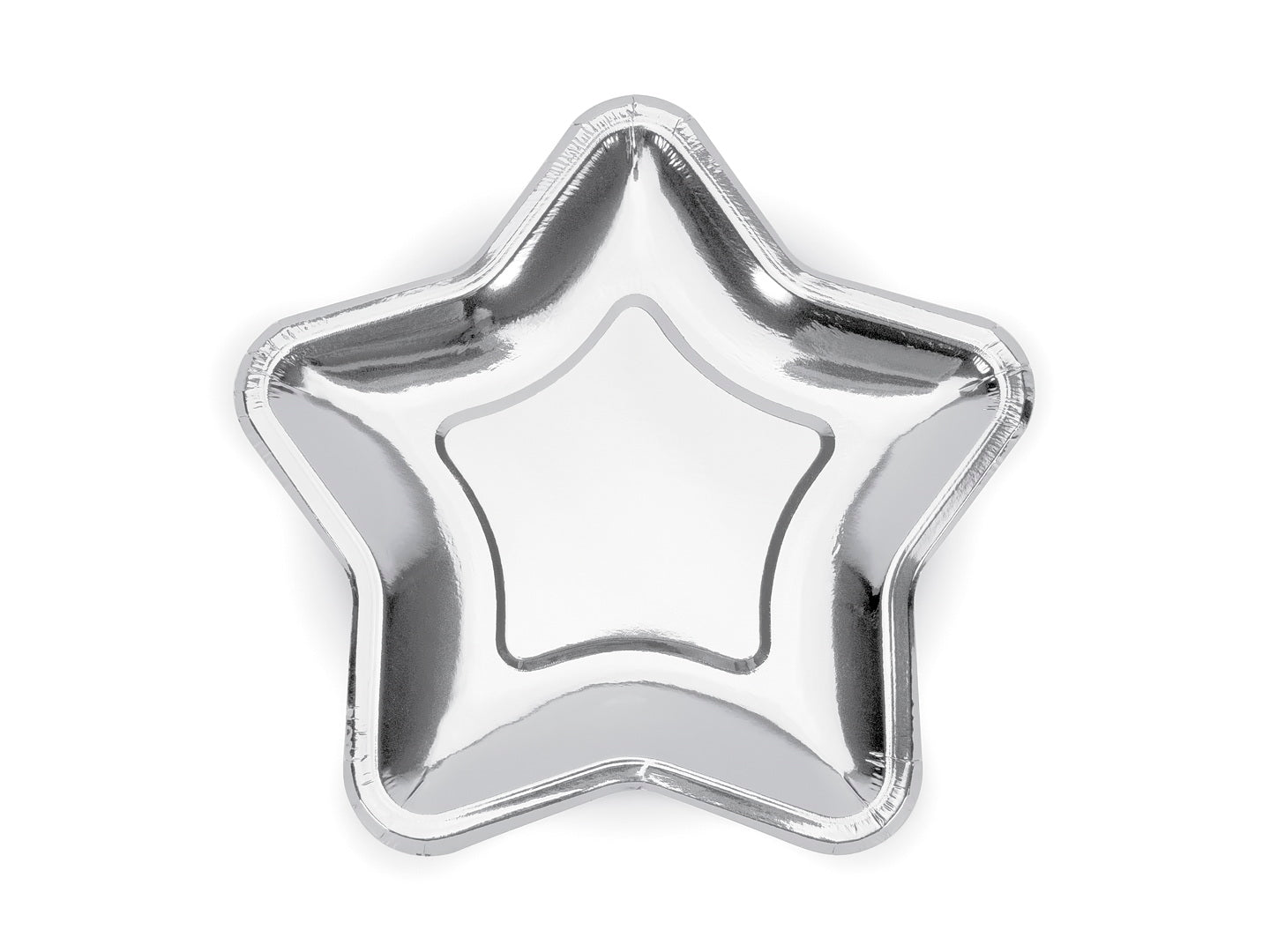 Teller Stern, silber, 18cm (1 VPE / 6 Stk.)