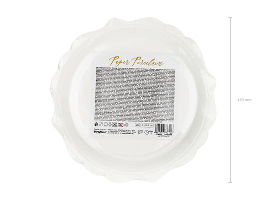 Pappteller, Teller, weiß, 18,5 cm (1 VPE / 6 Stk.)